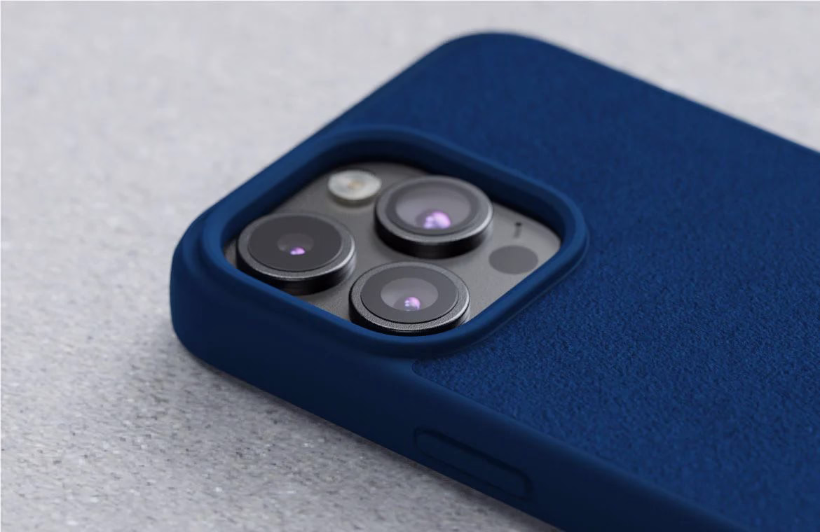 Чохол-накладка Njord Suede MagSafe Case Blue для iPhone 15 Pro Max - 1